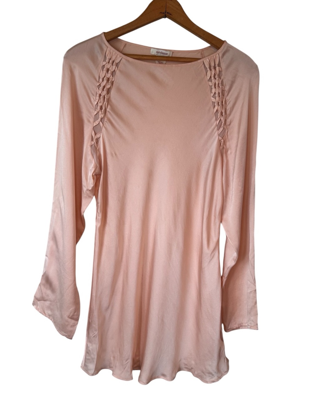 Sundance 100% Silk Printed Long Sleeve Top Blouse Boho Romantic